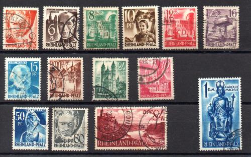 Rheinland Nº Michel 16/29 (o)